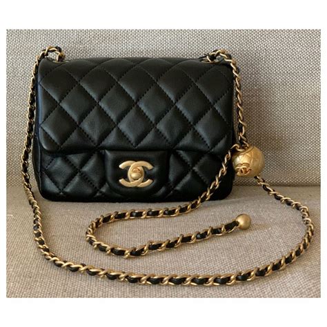 chanel ball bag black|black chanel bag for sale.